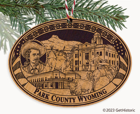 Park County Wyoming Engraved Natural Ornament