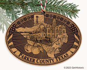 Parker County Texas Engraved Natural Ornament