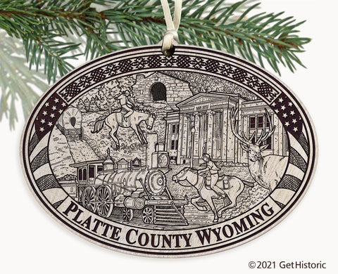 Platte County Wyoming Engraved Ornament