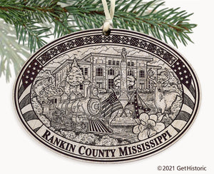 Rankin County Mississippi Engraved Ornament