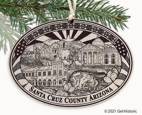 Santa Cruz County Arizona Engraved Ornament