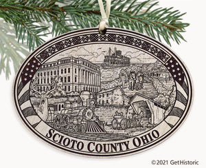 Scioto County Ohio Engraved Ornament