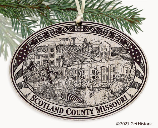 Scotland County Missouri Engraved Ornament