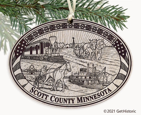 Scott County Minnesota Engraved Ornament