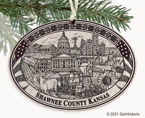 Shawnee County Kansas Engraved Ornament