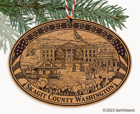 Skagit County Washington Engraved Natural Ornament