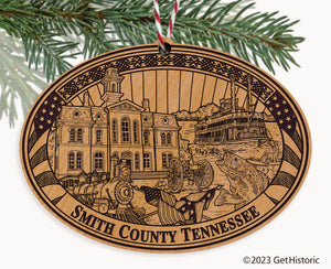 Smith County Tennessee Engraved Natural Ornament