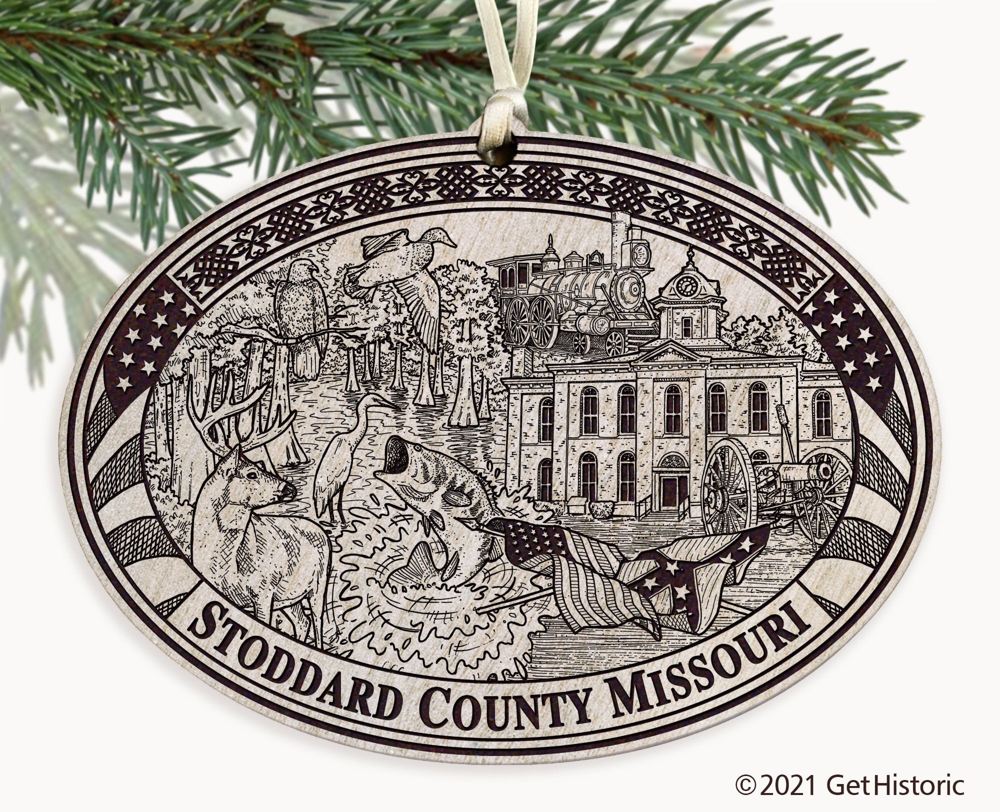 Stoddard County Missouri Engraved Ornament