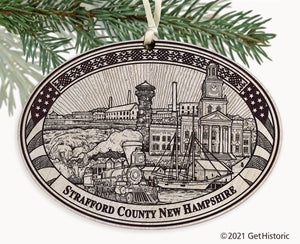 Strafford County New Hampshire Engraved Ornament