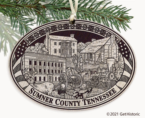 Sumner County Tennessee Engraved Ornament