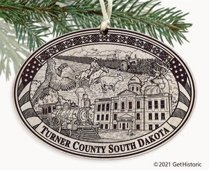 Turner County South Dakota Engraved Ornament