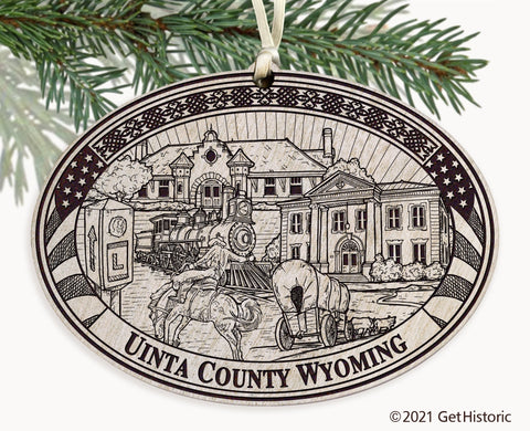 Uinta County Wyoming Engraved Ornament