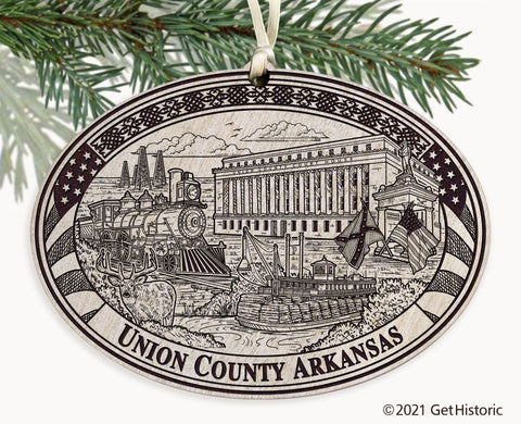 Union County Arkansas Engraved Ornament