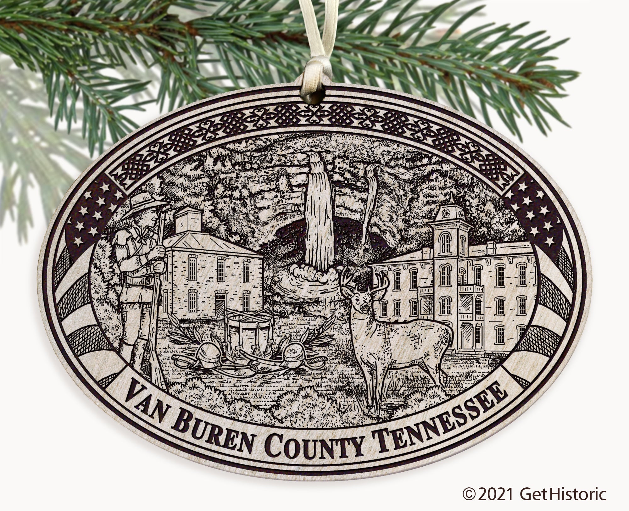 Van Buren County Tennessee Engraved Ornament