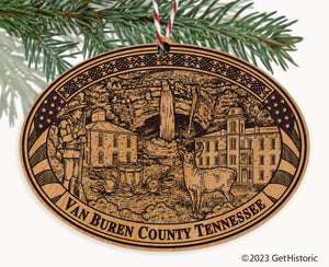 Van Buren County Tennessee Engraved Natural Ornament