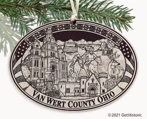 Van Wert County Ohio Engraved Ornament