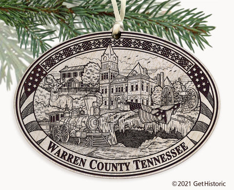 Warren County Tennessee Engraved Ornament