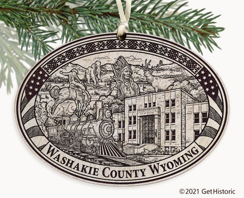 Washakie County Wyoming Engraved Ornament