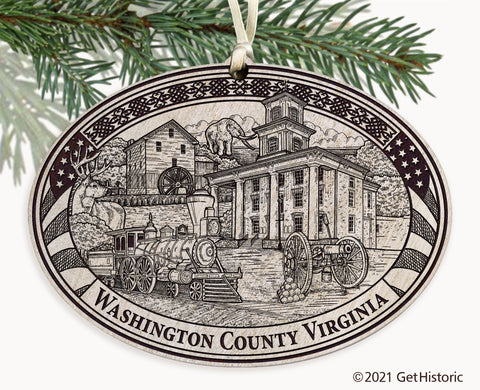 Washington County Virginia Engraved Ornament