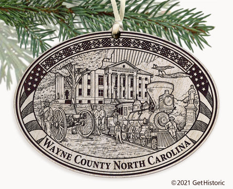 Wayne County North Carolina Engraved Ornament