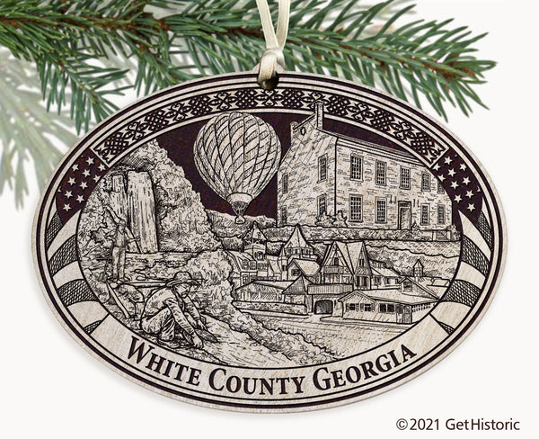 White County Georgia Engraved Ornament