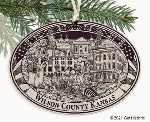 Wilson County Kansas Engraved Ornament