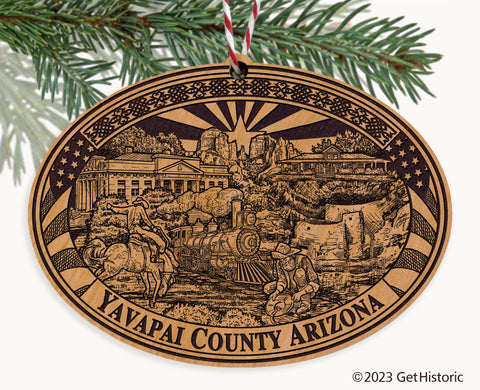 Yavapai County Arizona Engraved Natural Ornament