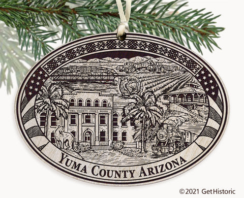 Yuma County Arizona Engraved Ornament